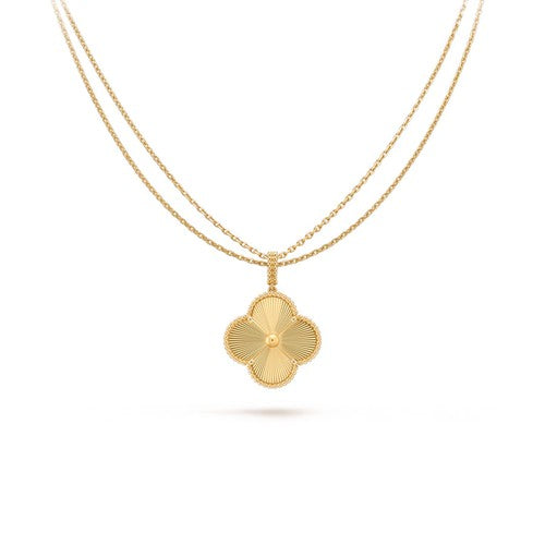 [Lora-Jewelry] COLLIER PENDENTIF TRÈFLE 25 MM OR 