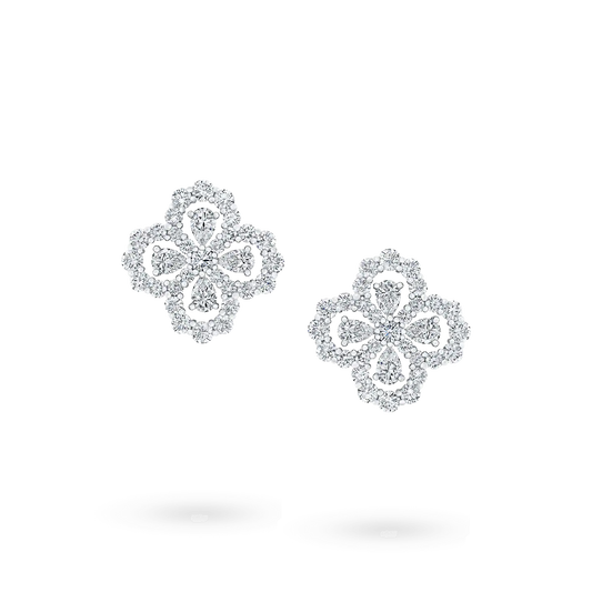 [ローラジュエリー]ループイヤリング フルモチーフ ダイヤモンド 16mm