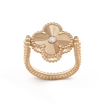 [Lora-Jewelry]CLOVER RIVERSIBLE PINK GOLD RING