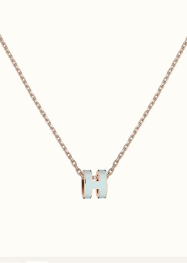 [Lora-Jewelry] COLLIER POP H BLEU CLAIR