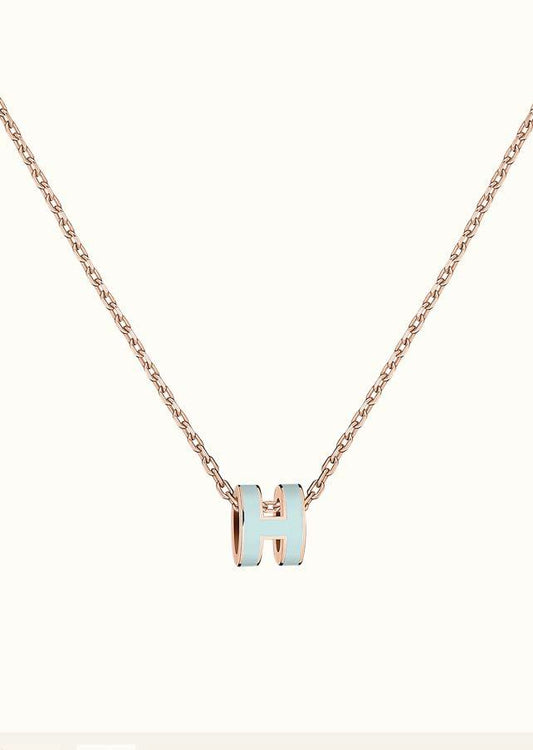 [Lora-Jewelry] COLLIER POP H BLEU CLAIR
