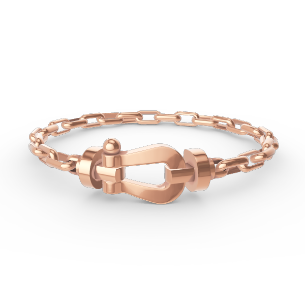 [Lora-Jewelry]FORCE LARGE HORSESHOE CLASP  METAL BRACELET