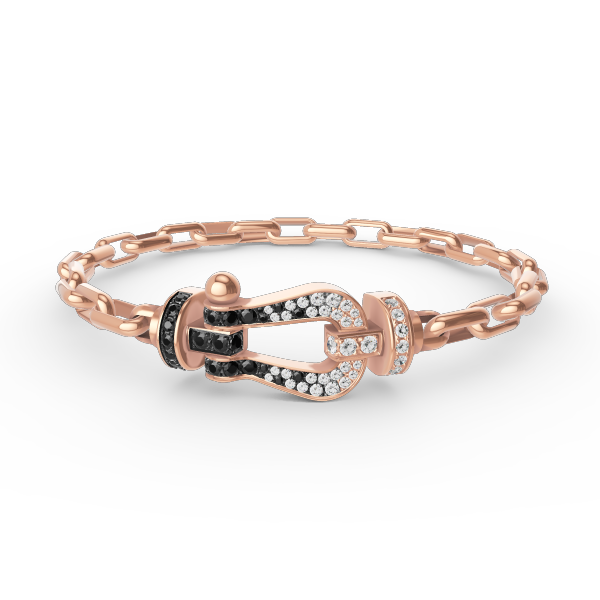 [Lora-Jewelry]FORCE LARGE HORSESHOE CLASP  METAL BRACELET