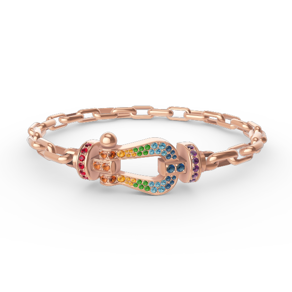 [Lora-Jewelry]FORCE LARGE HORSESHOE CLASP  METAL BRACELET