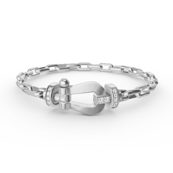 [Lora-Jewelry]FORCE LARGE HORSESHOE CLASP  METAL BRACELET