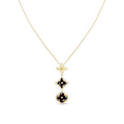[Lora-Jewelry] COLLIER ÉTOILE ET SOLEIL ONYX OR ROSE