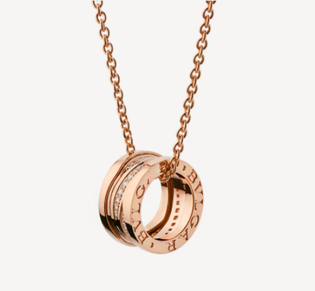 [Lora-Jewelry]ZERO 1 PINK GOLD DIAMOND NECKLACE