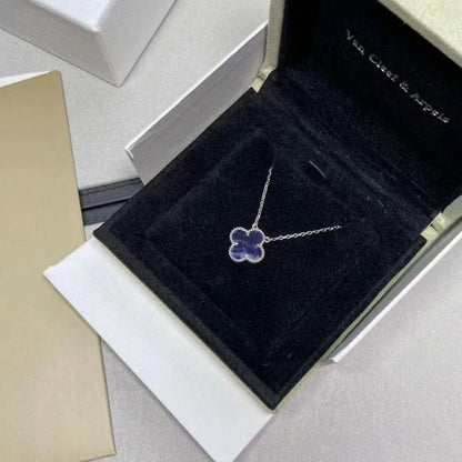[Lora-Jewelry]CLOVER 15MM PIETERSITE NECKLACE SILVER